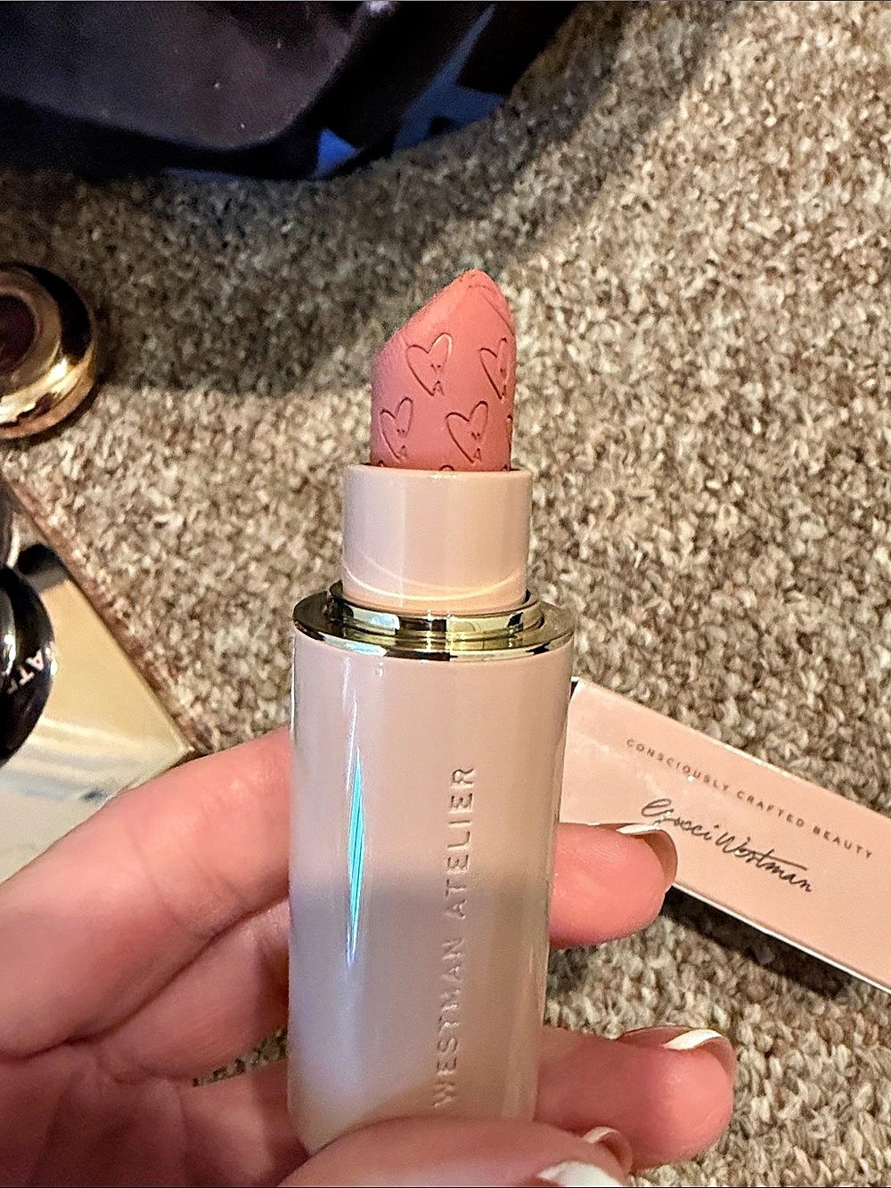 Westman Atelier Petal Lipstick in Pink NWT swatches once never worn